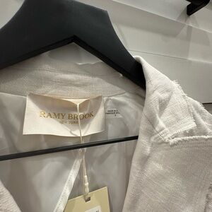 Ramy Brook White Crop Emmeline Blazer Jacket size 0